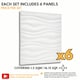 image 2 of NOVECRAFTO Wavy Wave 3D Wall Panels – 6 Sheets Covering 1.5m² | 16.15ft² Interior Cladding Set | Wavy Design Tiles – Each Panel 50x50cm Matt White