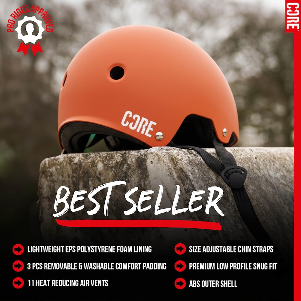 image 1 of CORE Action Sports Helmet – Peach