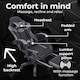 image 4 of Grey/Black Massage Leather Gaming Chair with Footrest