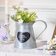 image 1 of Silver Jug Vase with Chalkboard Heart Silver