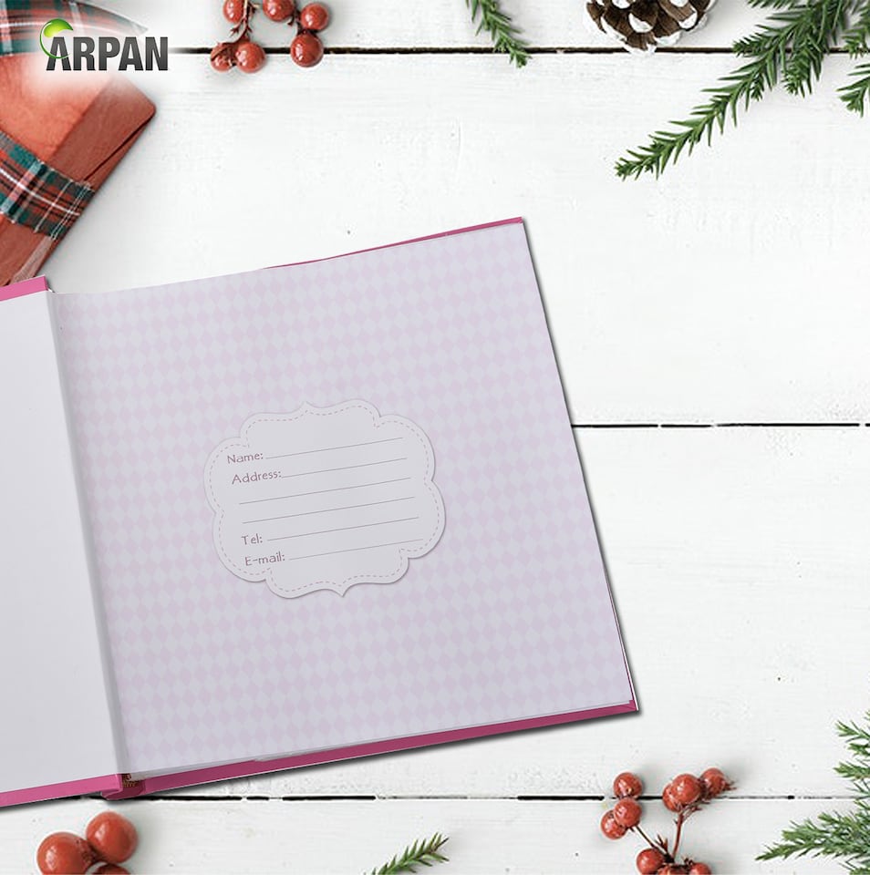 image 1 of ARPAN Slip In Case Book-Bound Memo Photo Album – Holds 200 Photos 6" x 4" (10x15cm) – Hardcover Memory Album with Writing Space for Family, Wedding & Travel Pictures