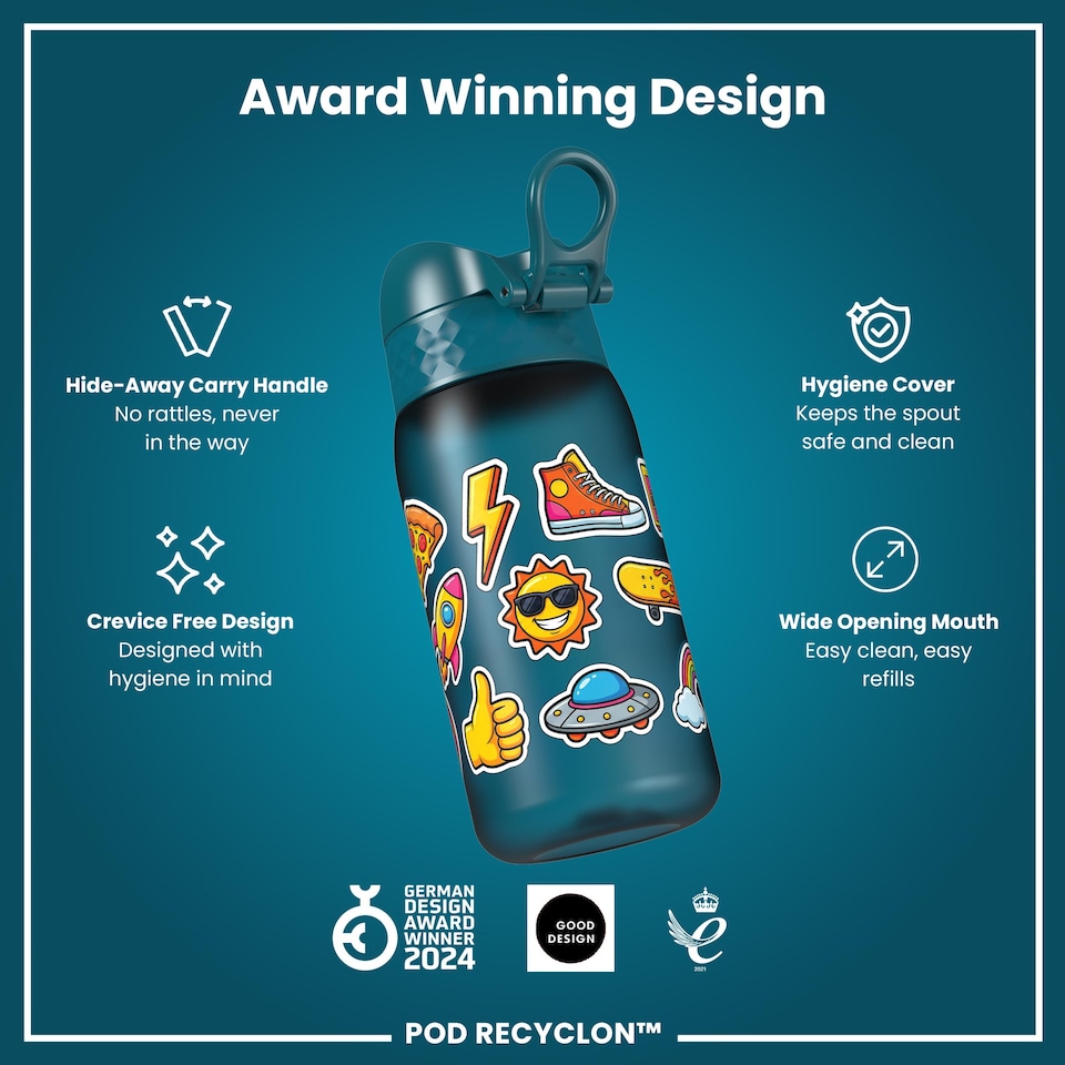 image 1 of Leak Proof Kids Water Bottle, BPA Free, 350ml (12oz)