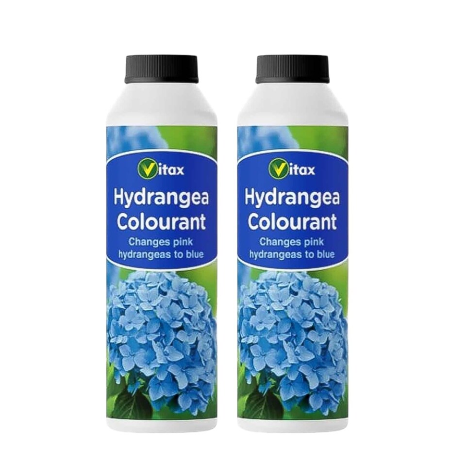 image 1 of Vitax Hydrangea Colourant 250g Pack of 2 Turns Pink Flowers Blue & Mauve Enhances Blooms and Plant Health