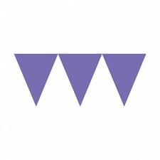 Amscan 15 Feet Purple Paper Pennant Banner - Purple - 15 feet