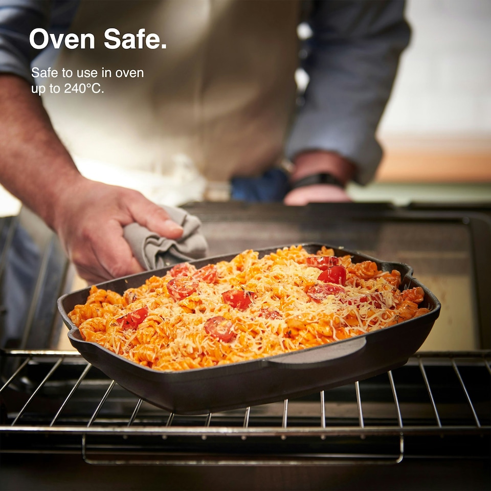 image 1 of VonShef Cast Iron Griddle Pan 10" Pre-Seasoned Non-Stick