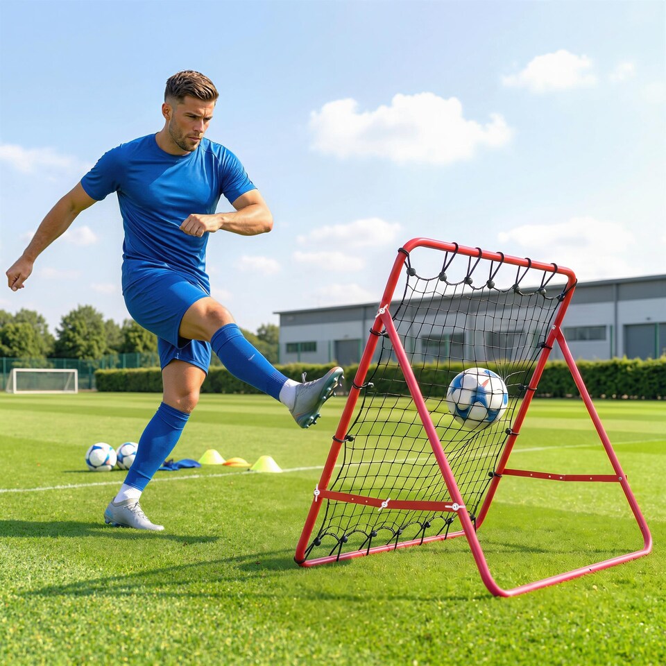 image 1 of HOMCOM Rebounder Net Goal for Kids, Adults, Baseball, Football Training