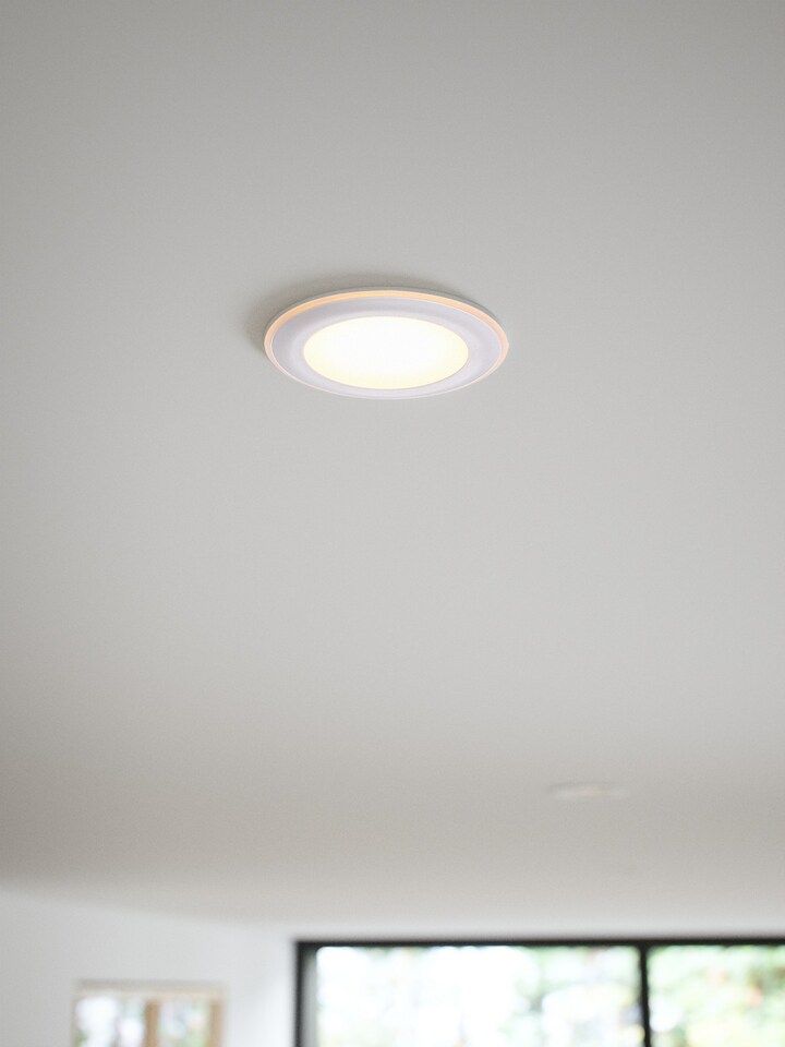 image 1 of Nordlux Elkton Indoor Downlight White Plastic Intergrated LED  3-Level Dimming - Mains Powered, IP20