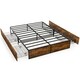 image 1 of COSTWAY Metal Bed Frame with 4 Drawers Brown
