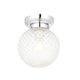 image 1 of Tropic - Chrome with Textured Glass IP44 Bathroom Ceiling Light
