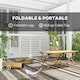 image 3 of Outsunny Folding Camping Table Aluminium Picnic Table with Roll-Up Top Natural