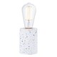 image 2 of Modern White Mosaic Concrete Table Lamp for Vintage Industrial Style Light Bulbs | White