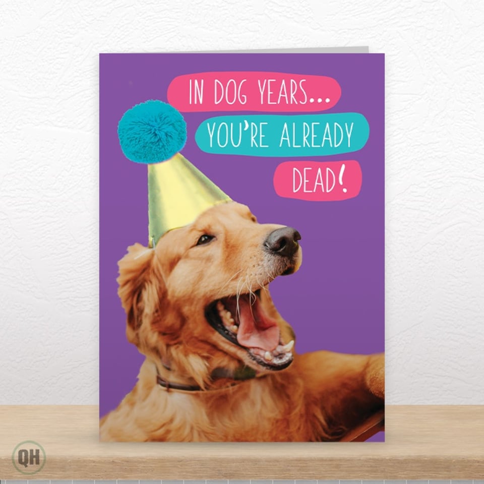 image 1 of In Dog Years... You're Already Dead!- Funny Dog Birthday Card