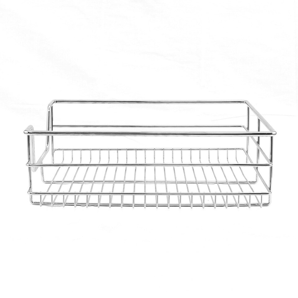 image 1 of 4 x KuKoo Kitchen Pull Out Storage Baskets – 400mm Wide Cabinet Silver