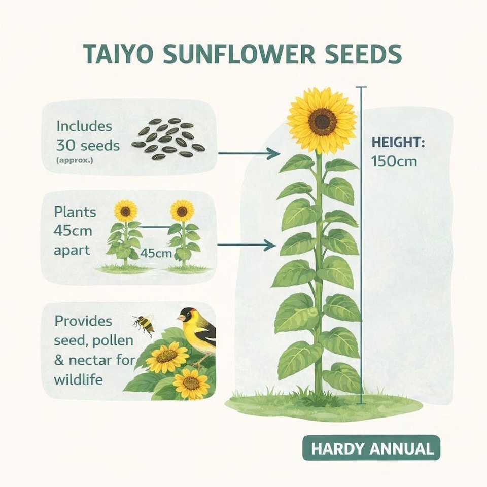 image 1 of Fothergills Premium Sunflower Seeds - Taiyo