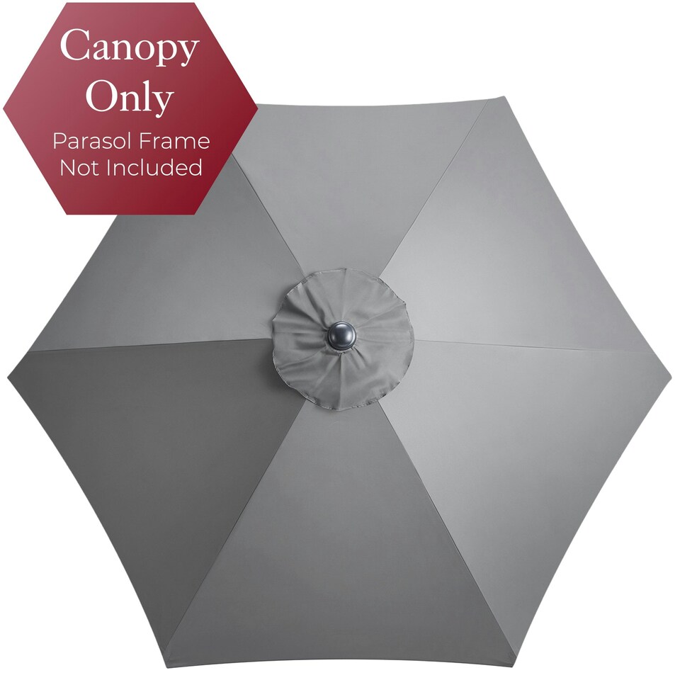 image 1 of 2.4m Replacement Parasol Canopy - Grey
