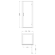 image 2 of Balterley 800mm Hinged Door 6mm Glass