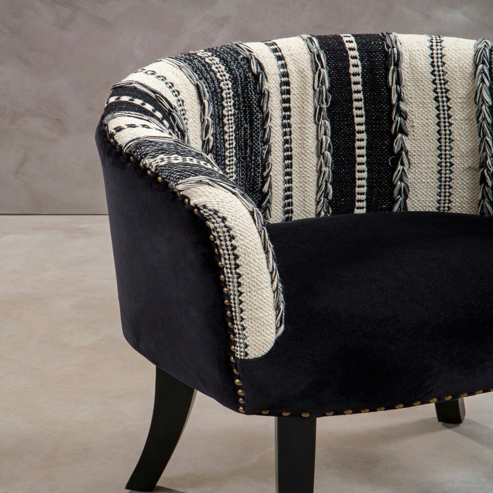 image 1 of Interiors by Premier Cefena Black and White Chair Black