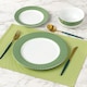 image 2 of 12pc Belmont Green Stripe DESIGN Dinner Set