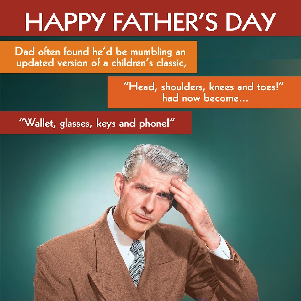 image 1 of Wallet, Glasses, Keys And phone!  - Funny Father's Day Card
