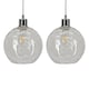 image 1 of Set of 2 Barnum - Clear Dimpled Glass Easy Fit Pendant Shades | Clear | Medium | 2