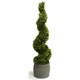 image 1 of Primrose Artificial Grass Topiary Spiral Design Bush 120cm