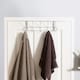 image 5 of OHS 10 Over Door Metal Hook Clothes Towel Bag Hanging Rail - Silver