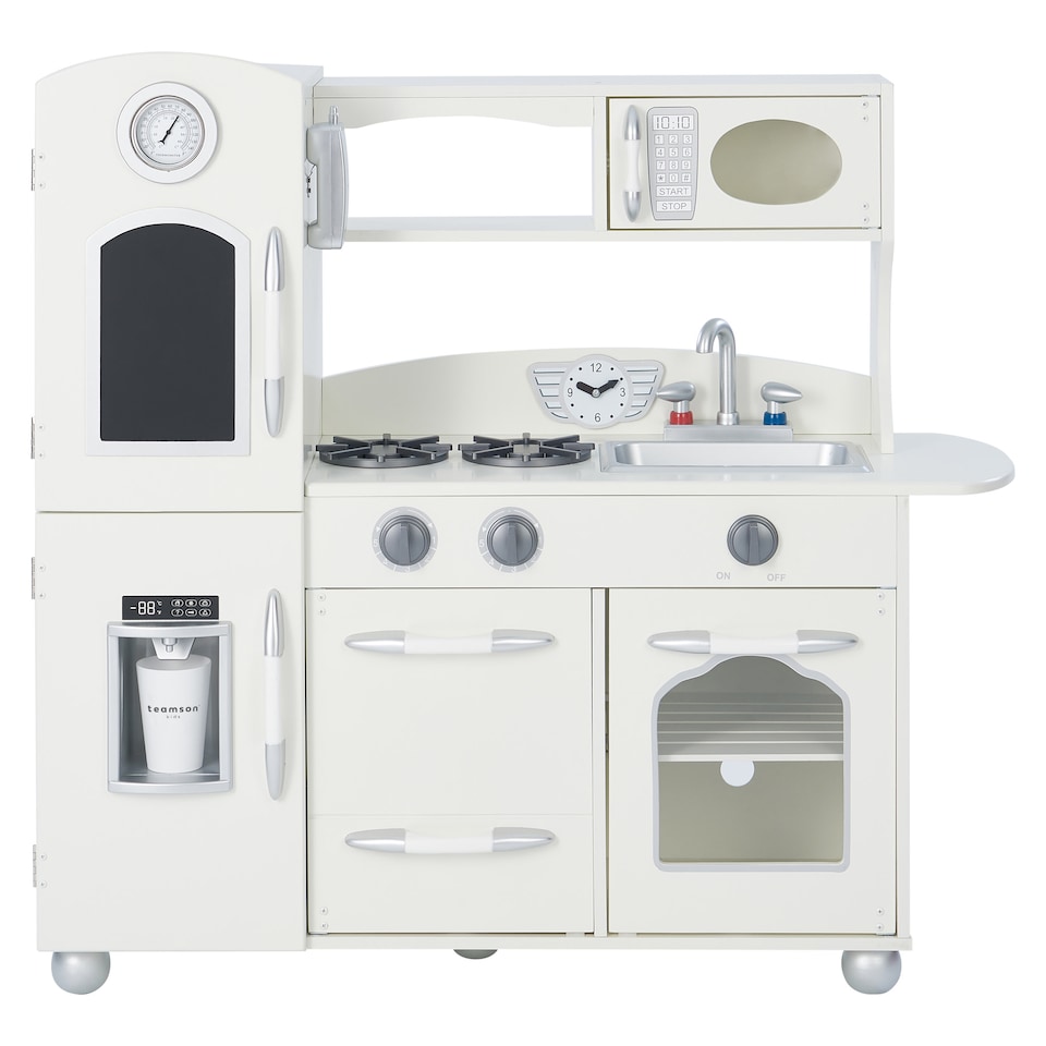 image 1 of Teamson Kids Pink Play Kitchen Set with Chalk Board and Pretend Ice Maker