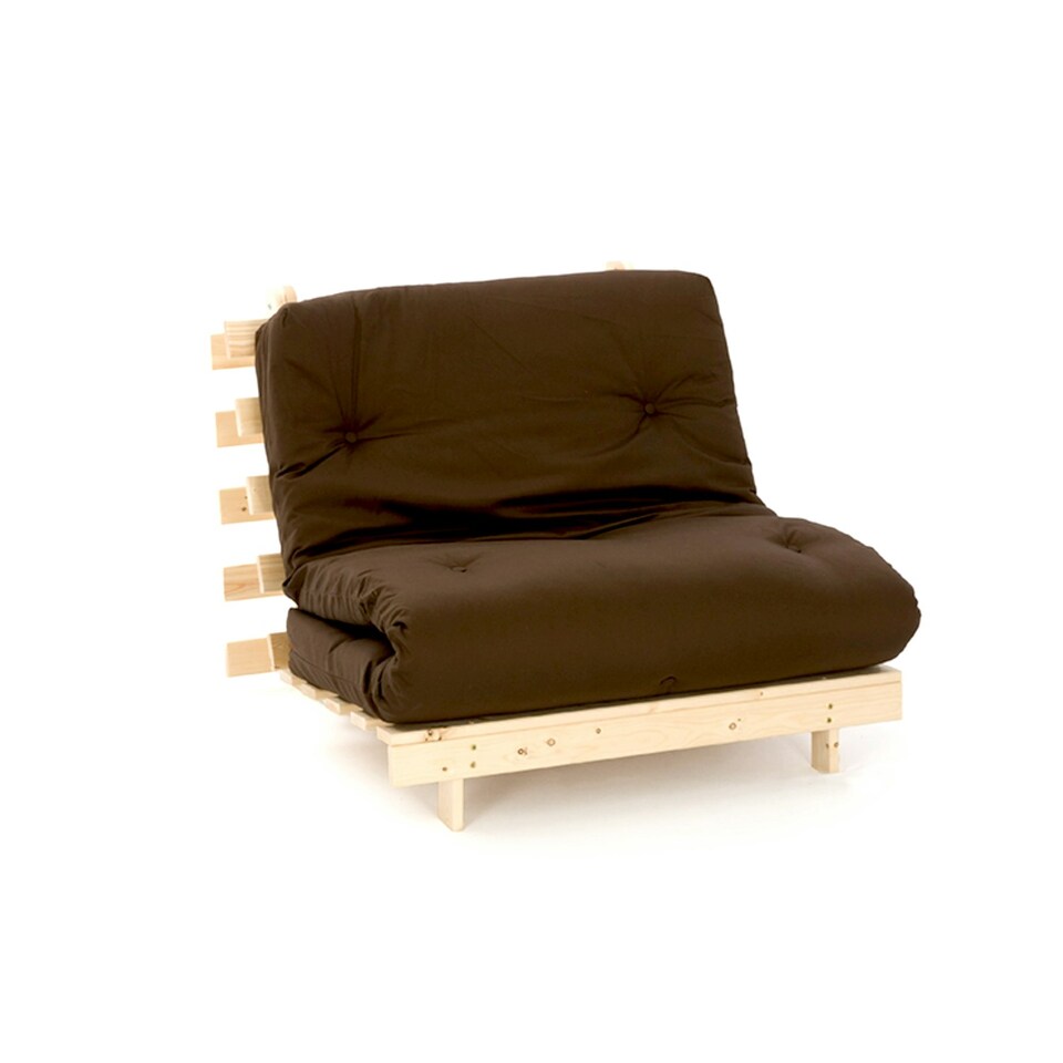 image 1 of 3ft Single Luxury Futon Mattress And Base Set in Chocolate