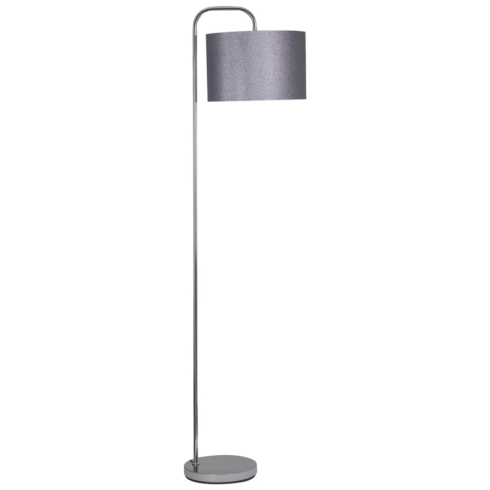 image 1 of Silvery Grey Glitter 33cm Pendant Lightshade Grey