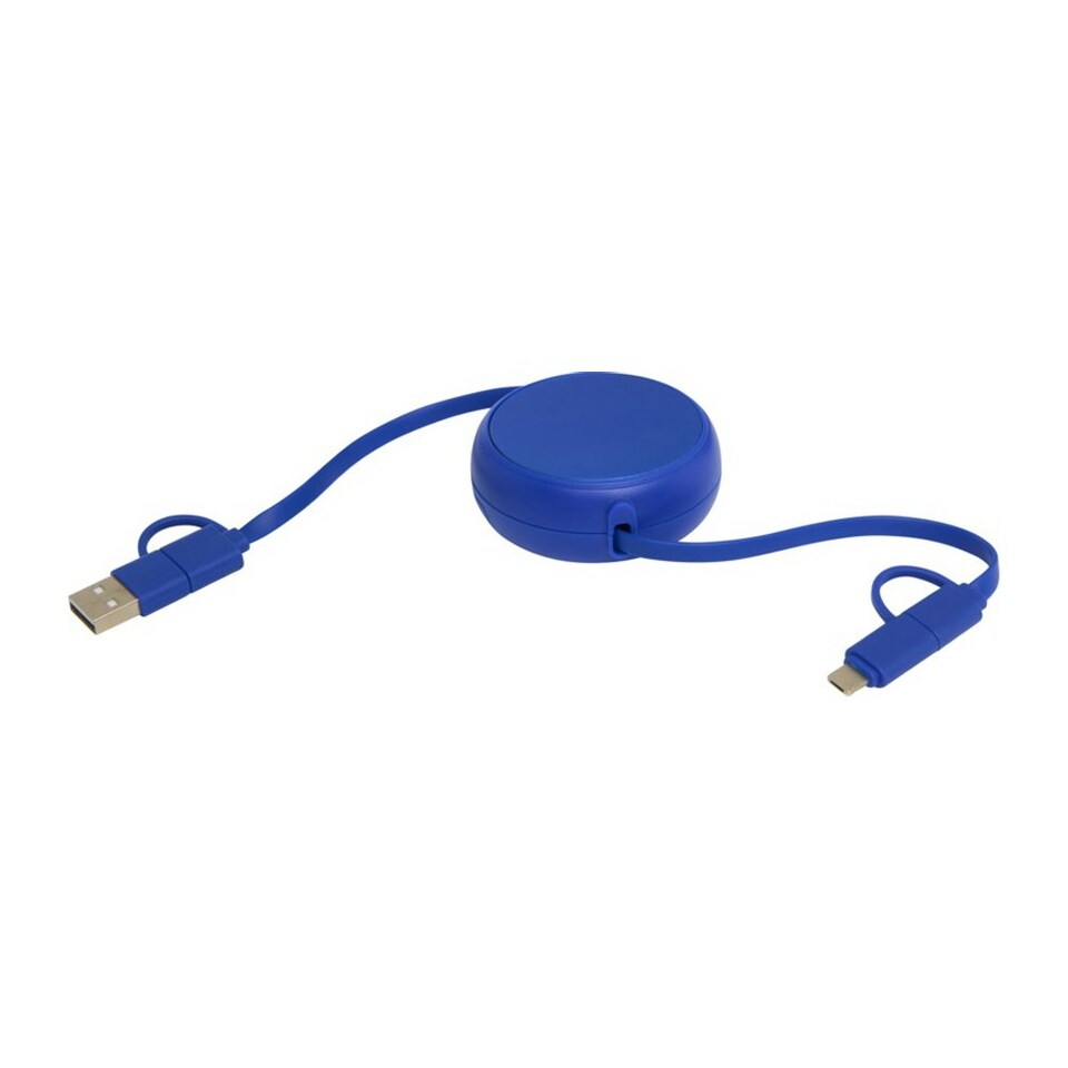 image 1 of Alasia Aluminium 5 in 1 Retractable Connector Cable - Royal Blue - One Size