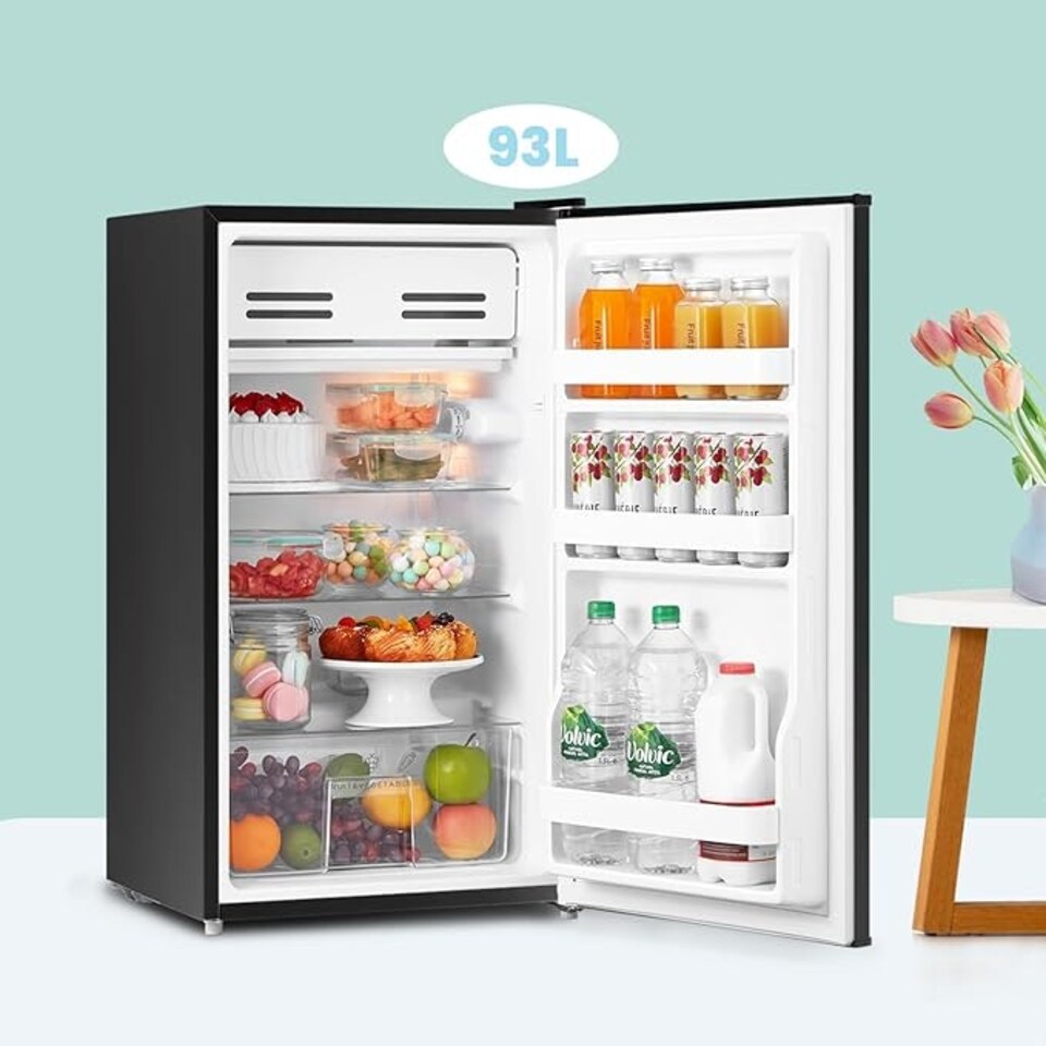 image 1 of Comfee 93 L Small Fridge with Cooler Box, Black