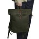 image 2 of Quadra Heritage Waxed Canvas Leather Accent Backpack - Olive Green - One Size