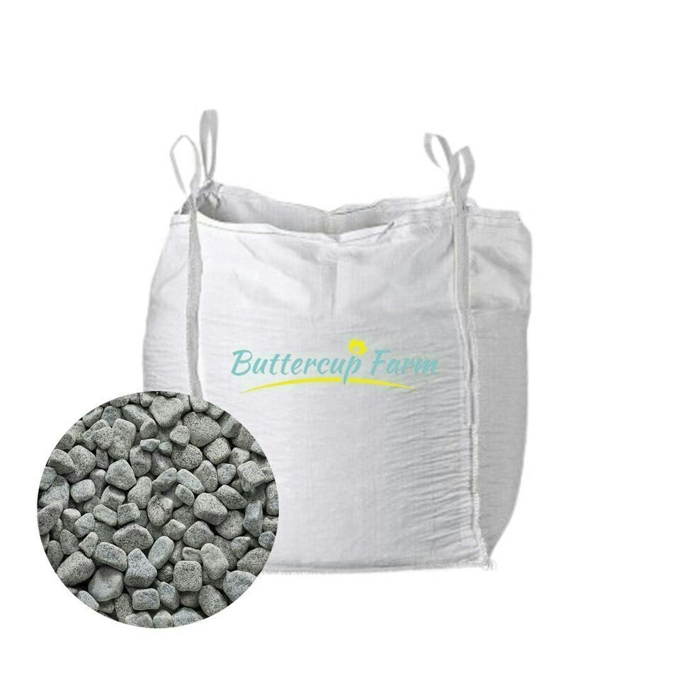 image 1 of 40-100mm Silver/Grey Round & Oval Cobbles - Premium Aggregate Bulk Bag - 850 kilos