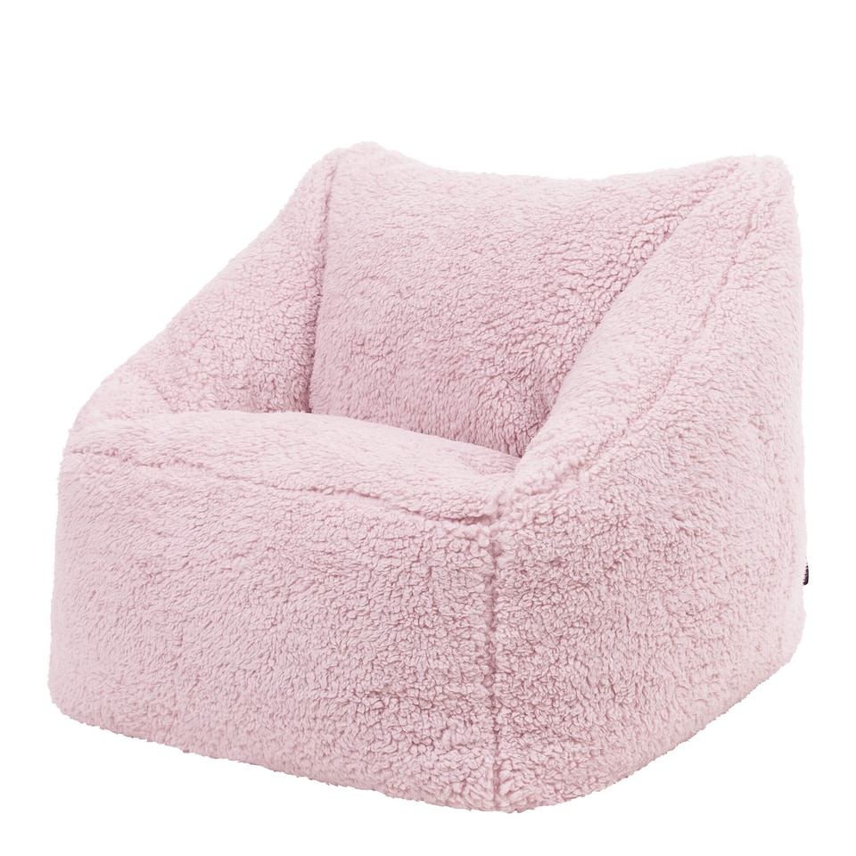 image 1 of Kids Teddy Bear Armchair Bean Bag Pink Childrens Bean Bags Set of 2