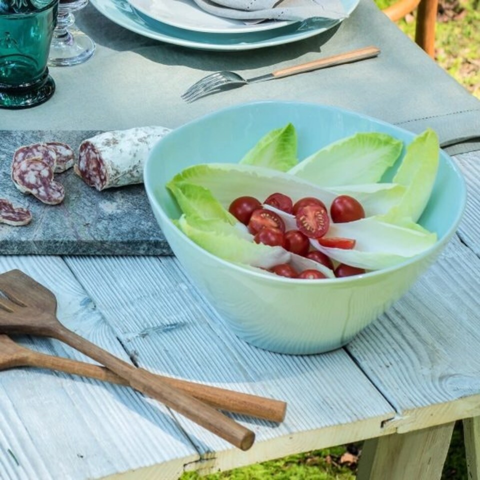 image 1 of Salad Bowl: 26cm La Rochere Bee Light Blue Salad Bowl, Ceramic Blue