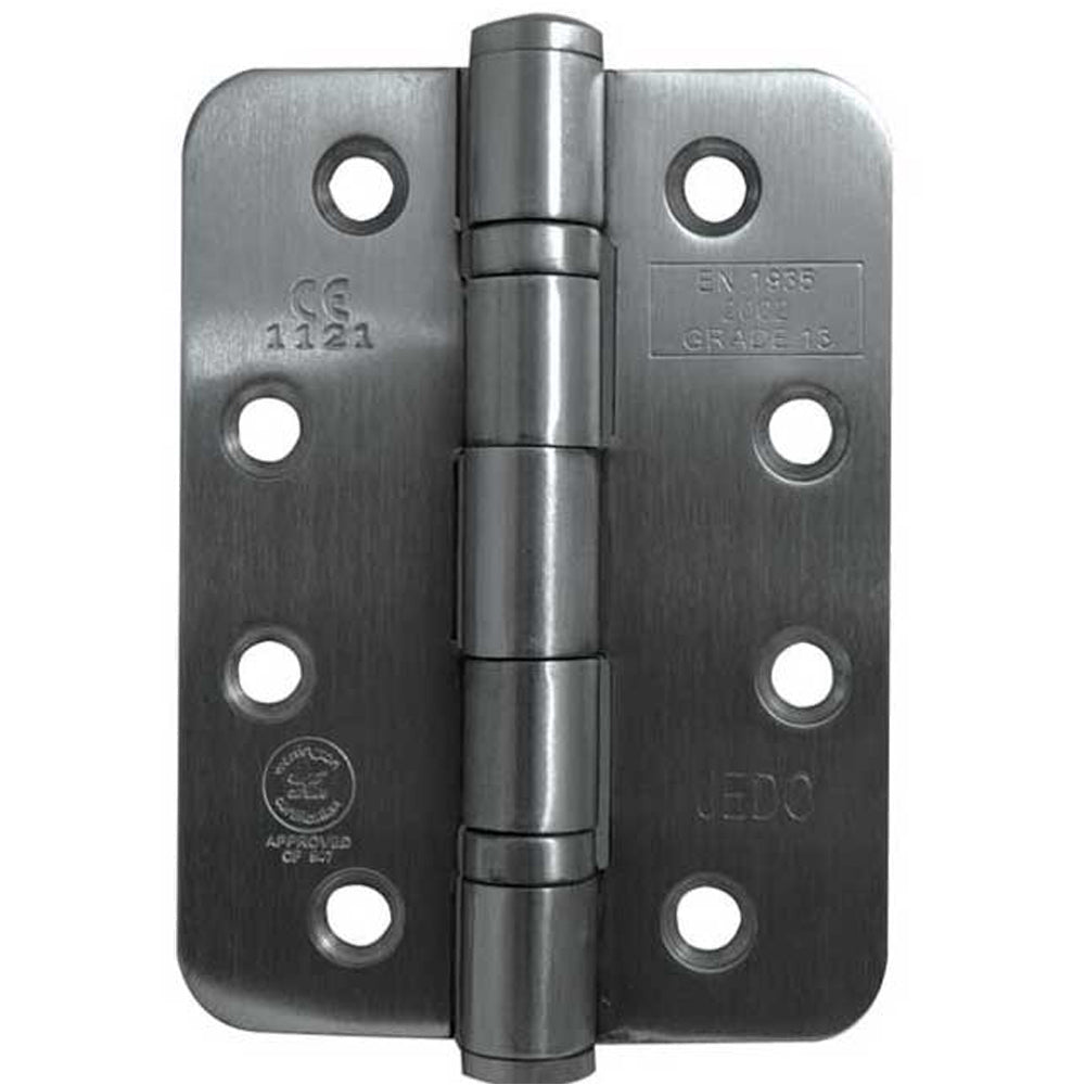 Premium Grade 13 Radiused Ball Bearing Hinges 102x76x3mm Satin Stainless Steel - 30/60 Fire Door Hinge