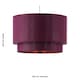 image 6 of Set of 2 Kozy - Burgundy and Gold 30cm Pendant Shades