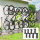 image 2 of SPORTNOW 8 Pack Bike Rack, Wall Mounted Bicycle Hanger Hook, Foldable Garage Bike Wall Rack, Bicycle Storage Holder for Indoor Outdoor Use