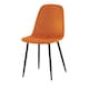 image 1 of Luxe Dining Chair 4pc Apricot Orange Wood Printed Coating Orange