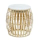 image 3 of Jolie Set Of Two Round Table With White Marble And Gold Frame Gold