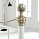 image 6 of Hampstead Traditional Style Metal Bed Frame | White | White & Brass | King