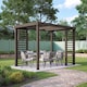 image 1 of Panel Pergola - Wood - L480 x W480 cm - Rustic Brown