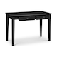image 3 of Black Free-Standing Table with 2 Drawers | Black | Black