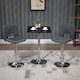 image 2 of HOMCOM Adjustable Height Bar Table with Metal Frame and Square Tabletop