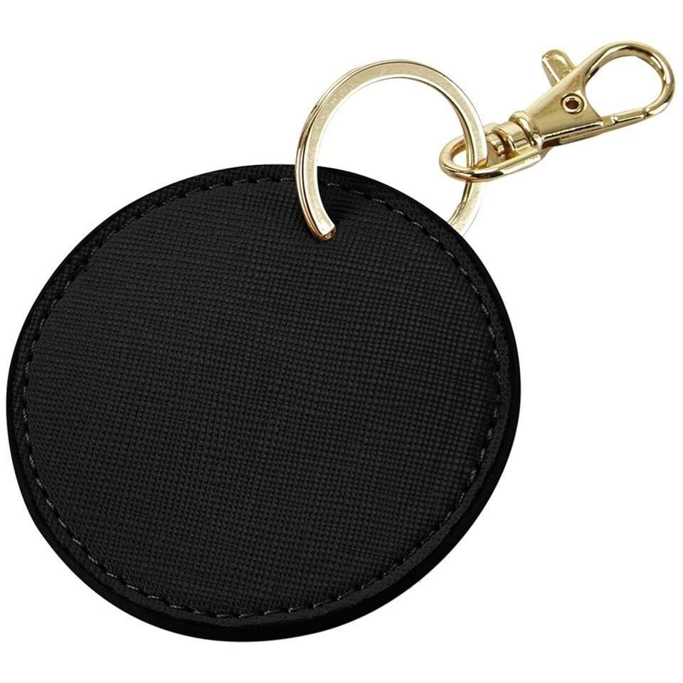 Bagbase Boutique Circular Leather-Look PU Keyclip - Black - One Size