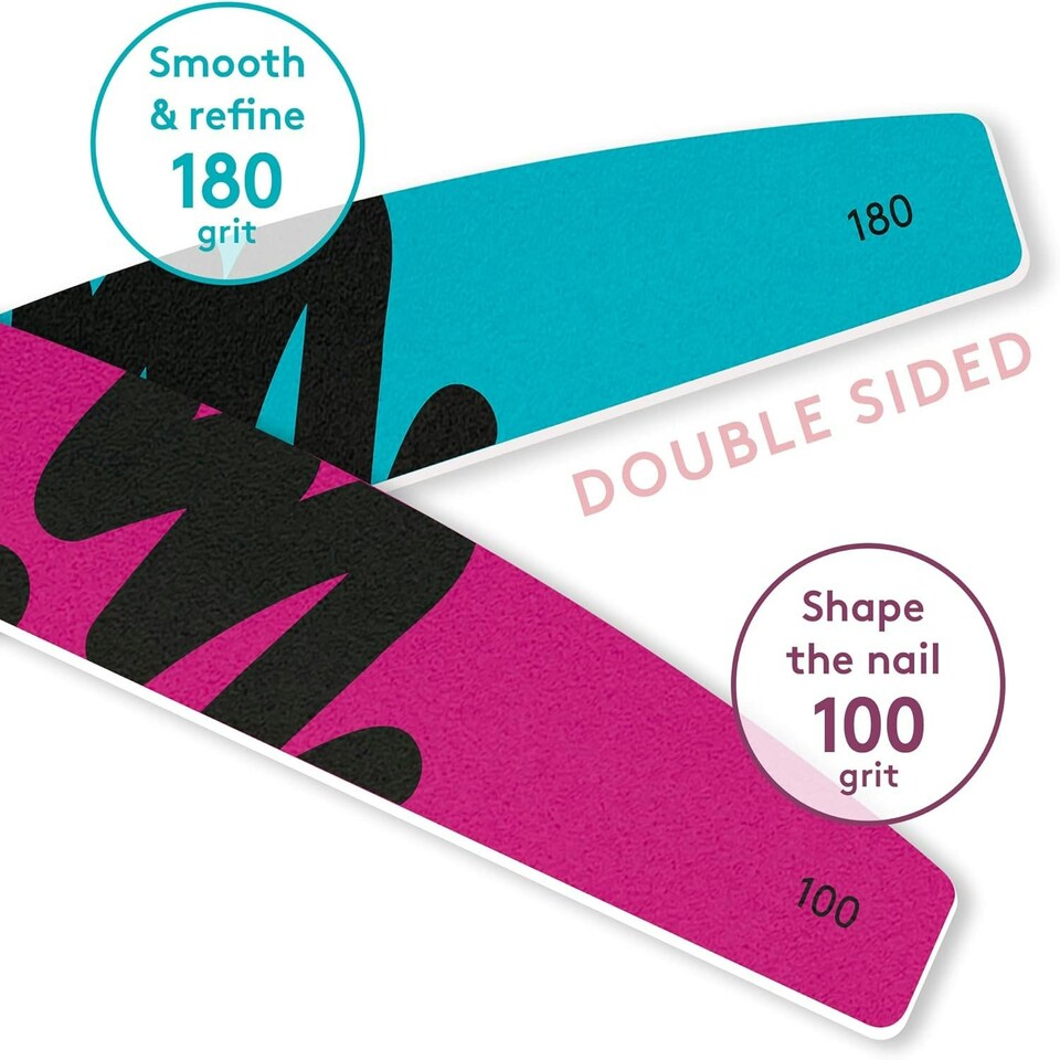 image 1 of Mylee Half Moon Nail Files (Pack of 3)