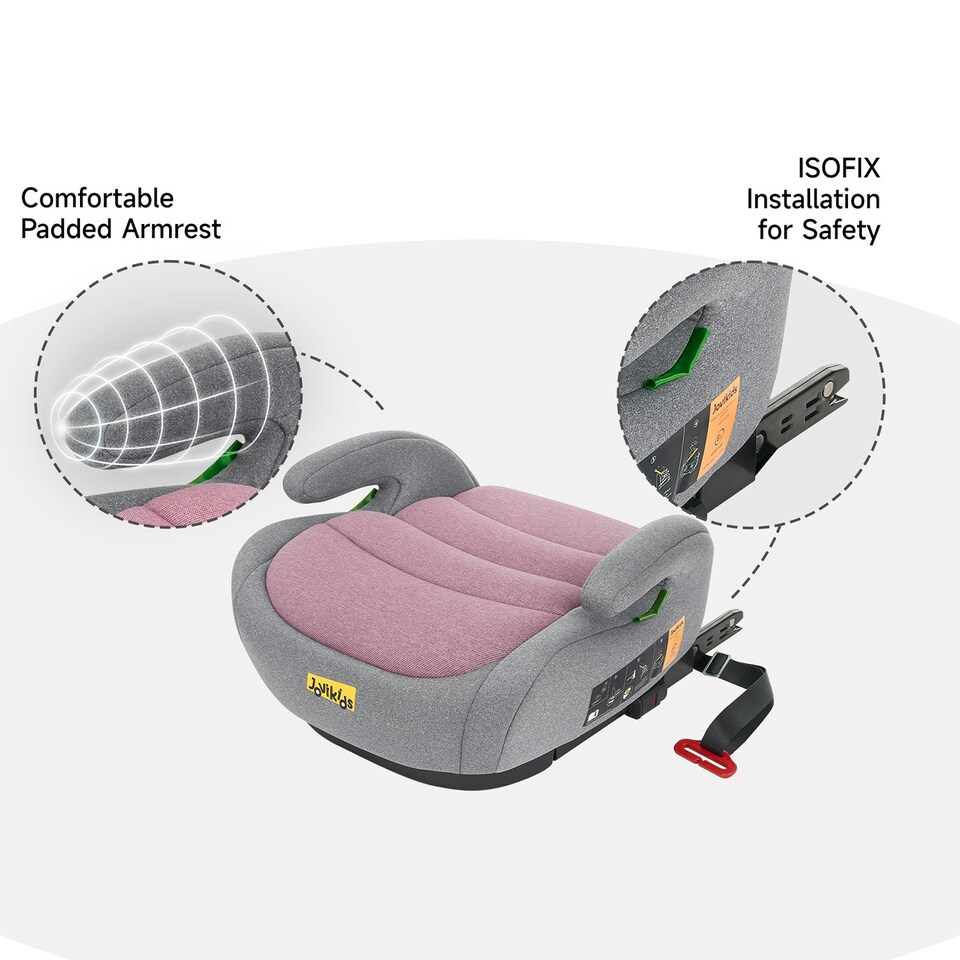 image 1 of JoviKids Ohho Isofix Booster Seat Pink