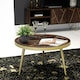 image 2 of Jusleen Solid Mango Wood Round Coffee Table Brown
