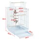 image 3 of Yaheetech 58 cm Tall Open Top Travel Bird Cage Black