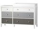 image 1 of Poppy 6 DRW Dresser with Changer White/Grey | White | White/Grey | One Size | 2